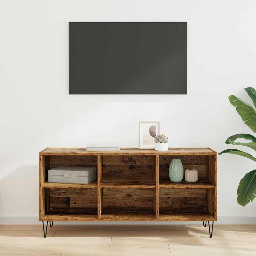 TV-kast Oud Hout 103,5 x 30 x 50 cm Bewerkt hout