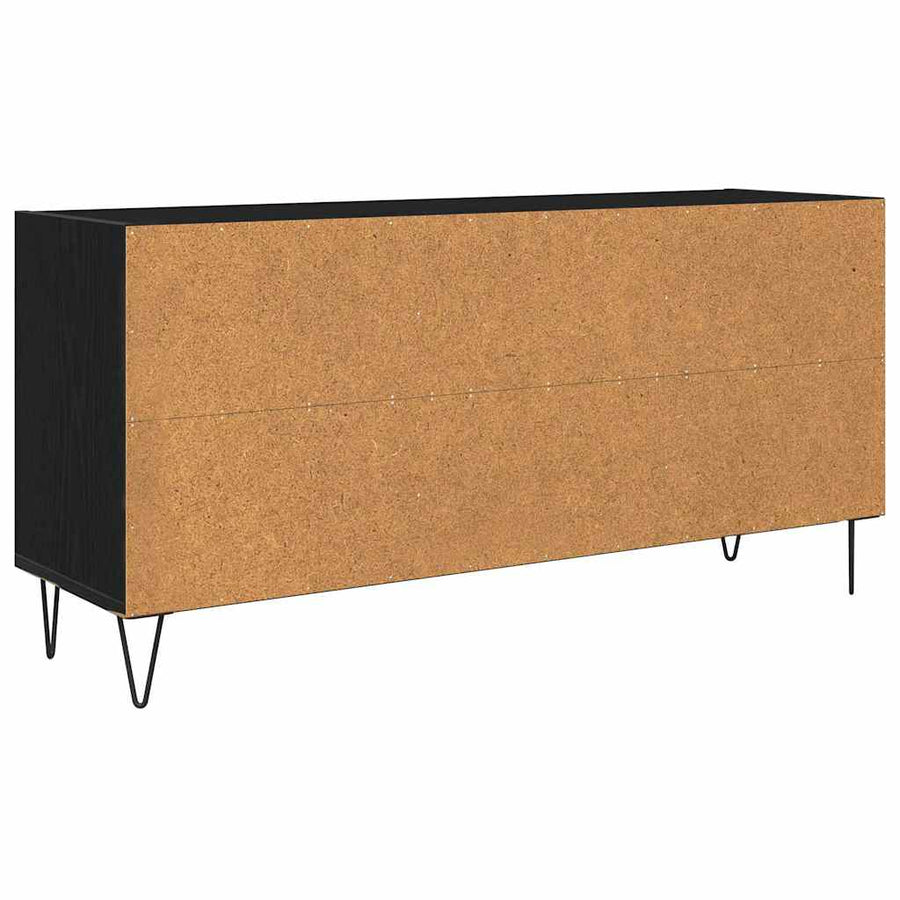 TV-kast Zwart Eiken 103,5 x 30 x 50 cm Bewerkt hout