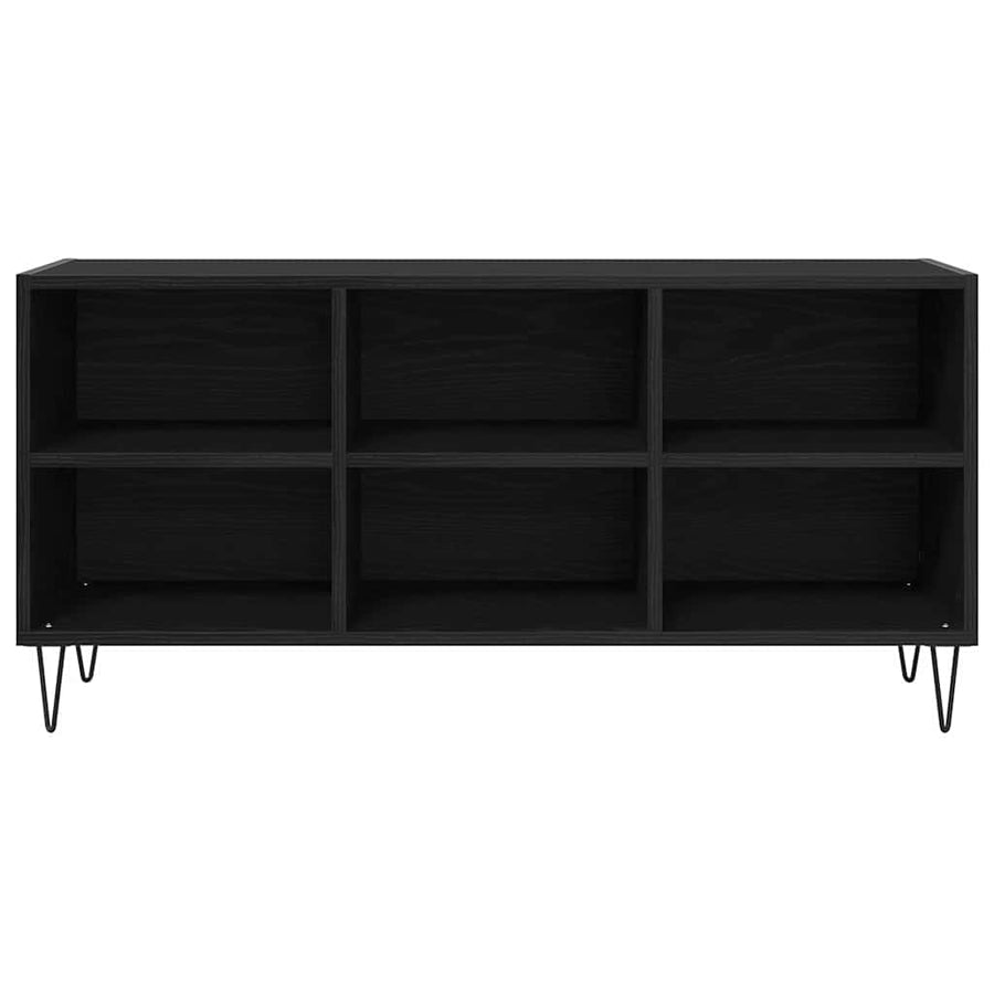 TV-kast Zwart Eiken 103,5 x 30 x 50 cm Bewerkt hout