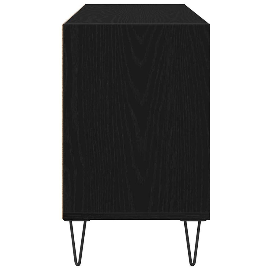 TV-kast Zwart Eiken 103,5 x 30 x 50 cm Bewerkt hout