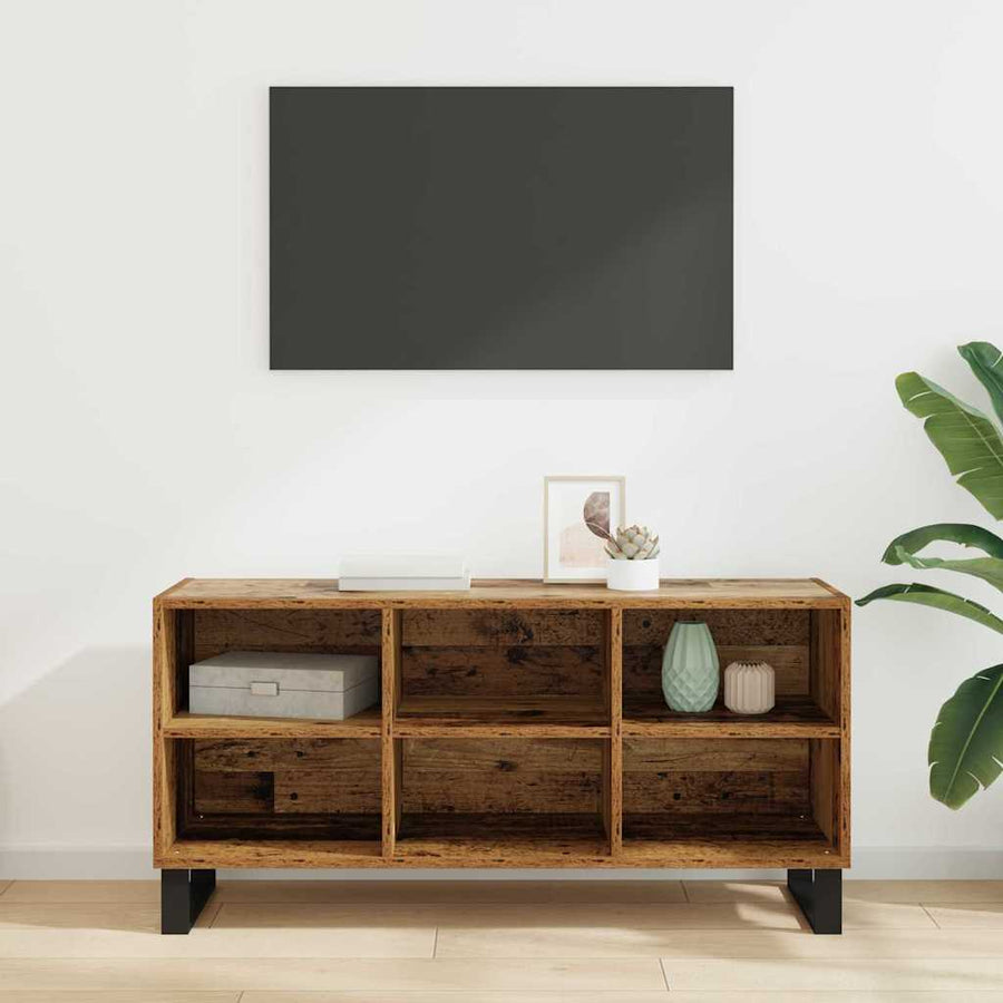 TV-kast Oud Hout 103,5 x 30 x 50 cm Bewerkt hout