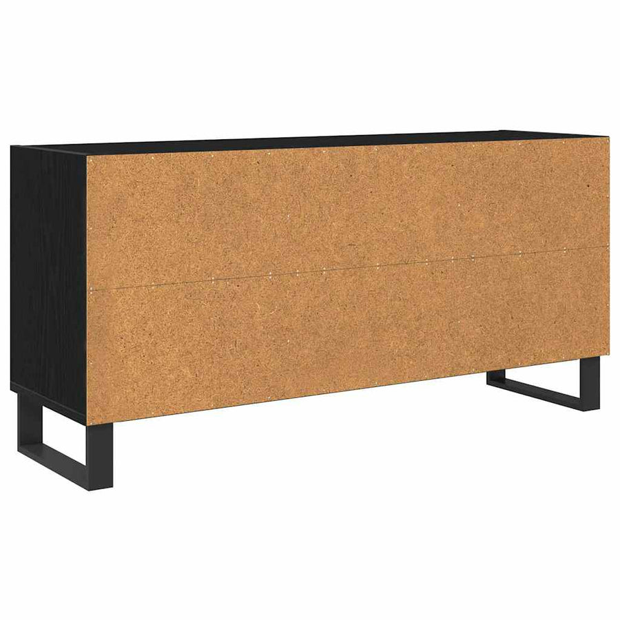 TV-kast Zwart Eiken 103,5 x 30 x 50 cm Bewerkt hout