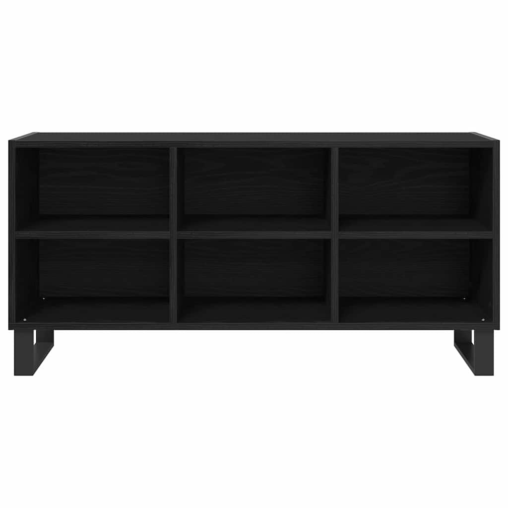 TV-kast Zwart Eiken 103,5 x 30 x 50 cm Bewerkt hout