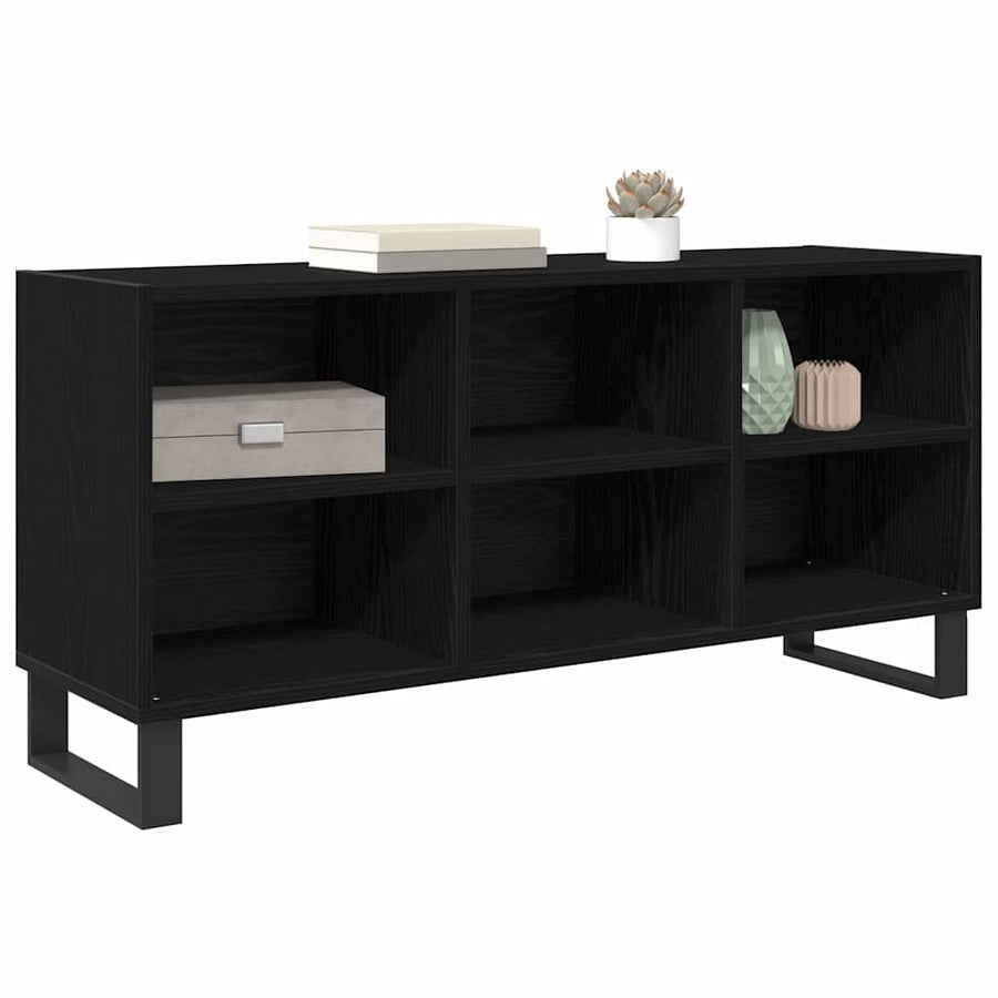 TV-kast Zwart Eiken 103,5 x 30 x 50 cm Bewerkt hout