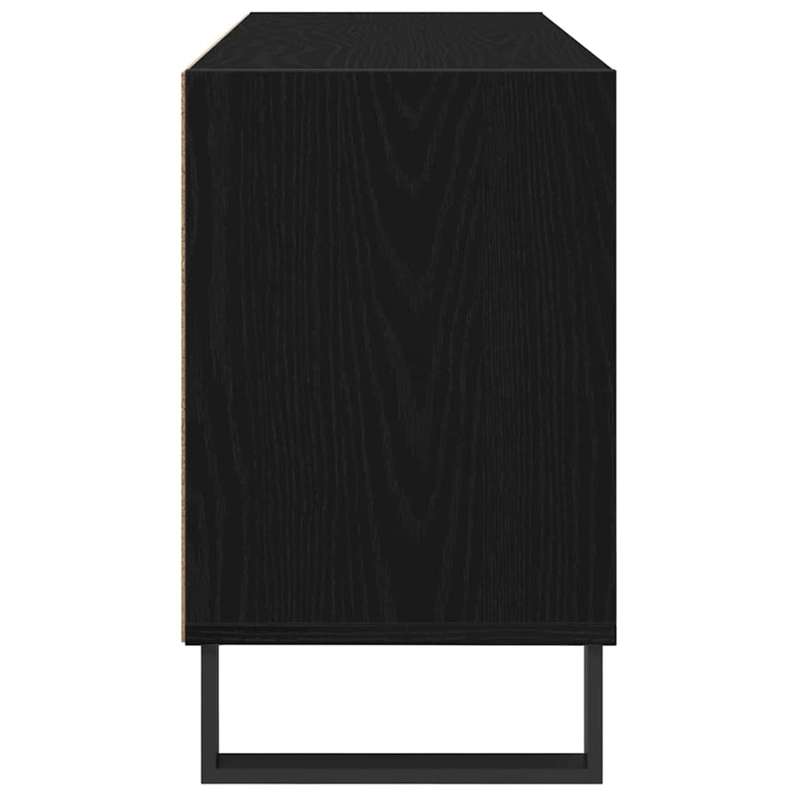 TV-kast Zwart Eiken 103,5 x 30 x 50 cm Bewerkt hout