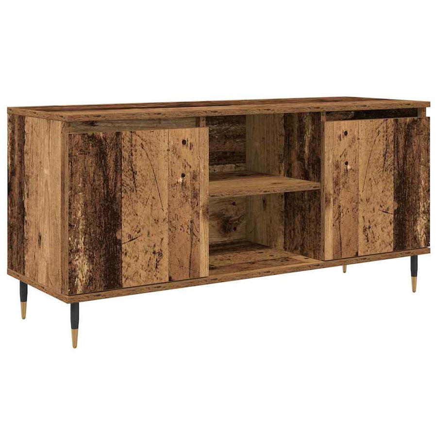 TV-kast Oud Hout 104 x 35 x 50 cm Bewerkt hout