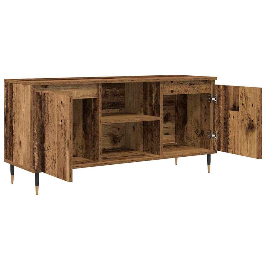 TV-kast Oud Hout 104 x 35 x 50 cm Bewerkt hout