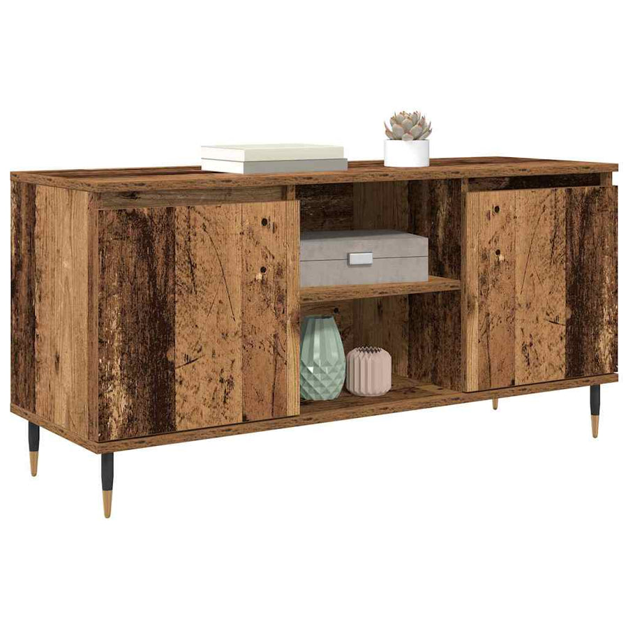 TV-kast Oud Hout 104 x 35 x 50 cm Bewerkt hout