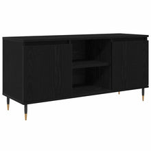 TV-kast Zwart Eiken 104 x 35 x 50 cm Bewerkt hout