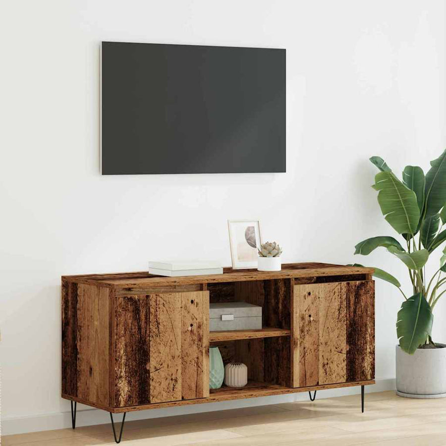 TV-kast Oud Hout 104 x 35 x 50 cm Bewerkt hout