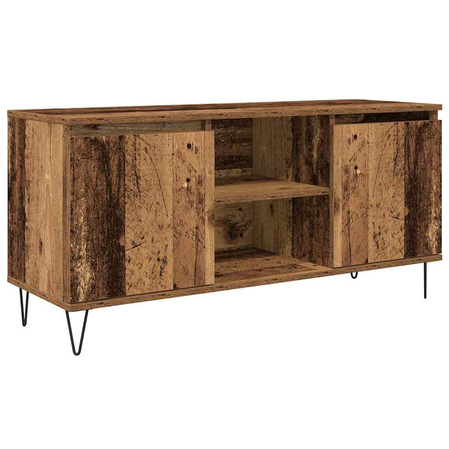 TV-kast Oud Hout 104 x 35 x 50 cm Bewerkt hout