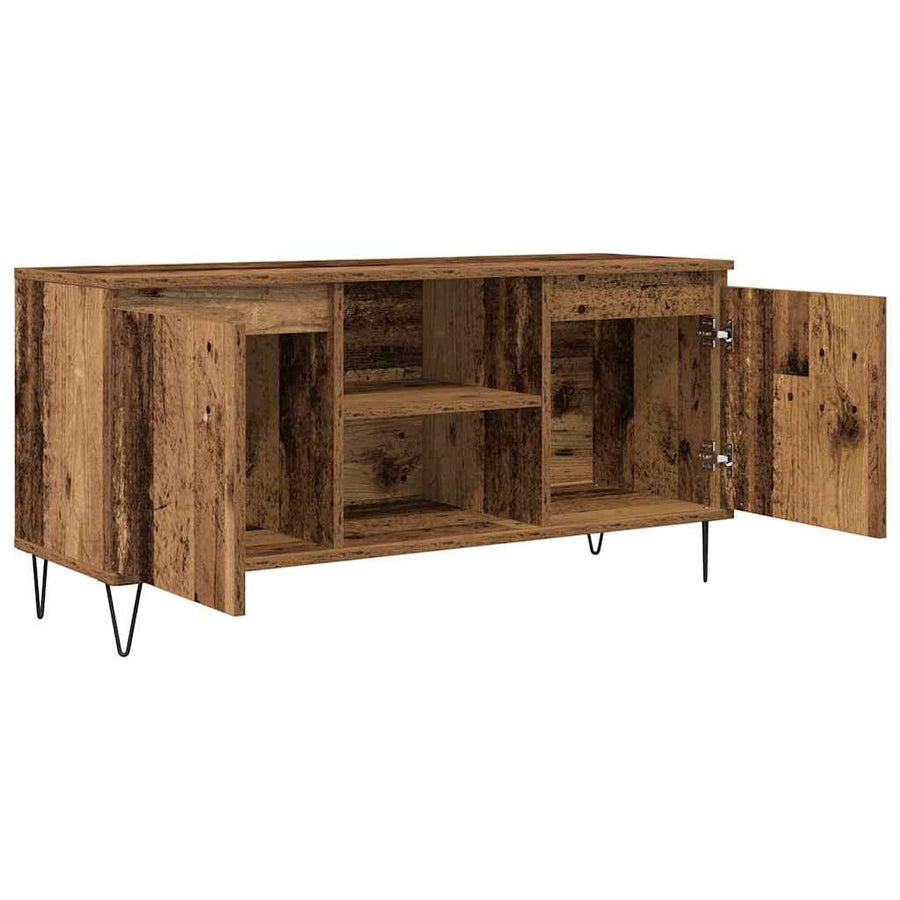 TV-kast Oud Hout 104 x 35 x 50 cm Bewerkt hout
