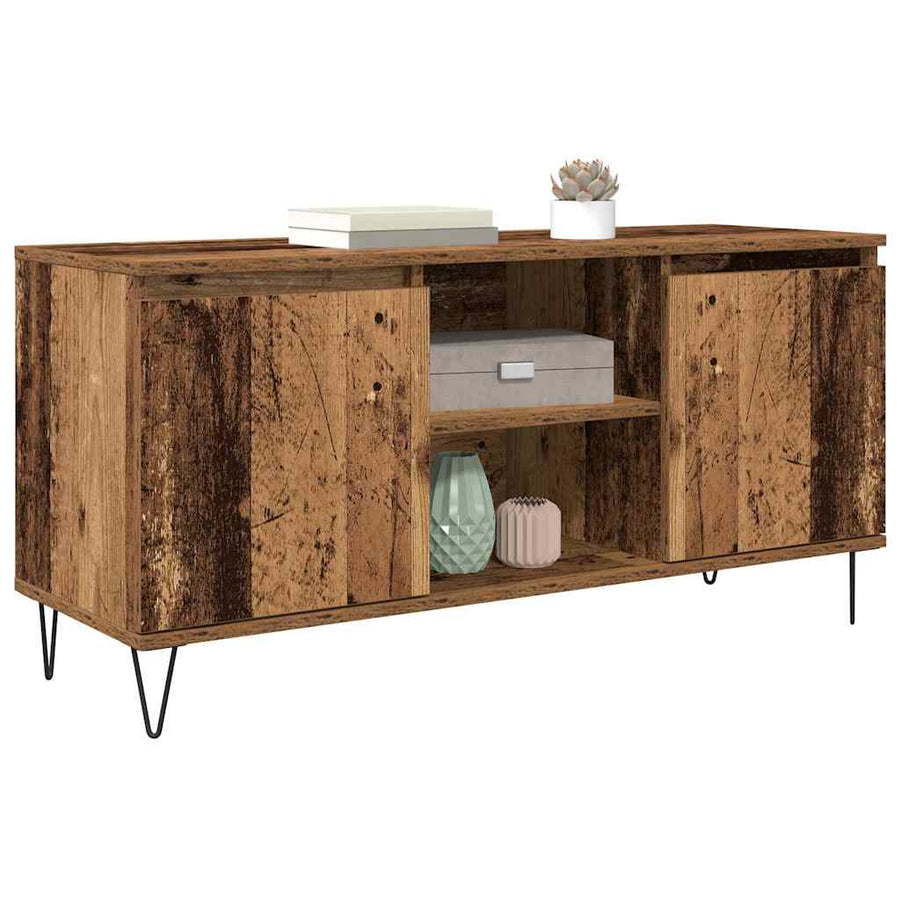 TV-kast Oud Hout 104 x 35 x 50 cm Bewerkt hout