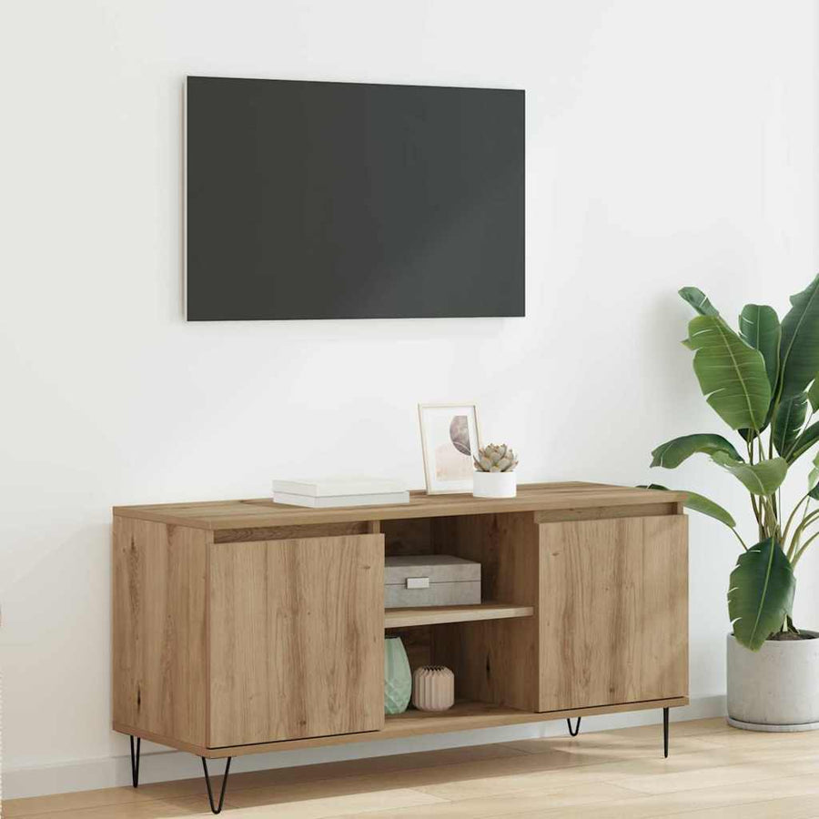 TV-kast Artisan Eiken 104 x 35 x 50 cm Bewerkt hout