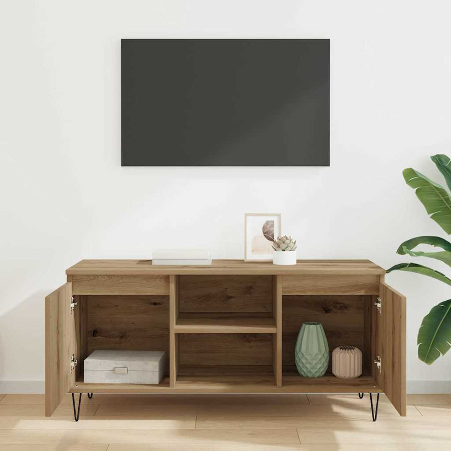 TV-kast Artisan Eiken 104 x 35 x 50 cm Bewerkt hout