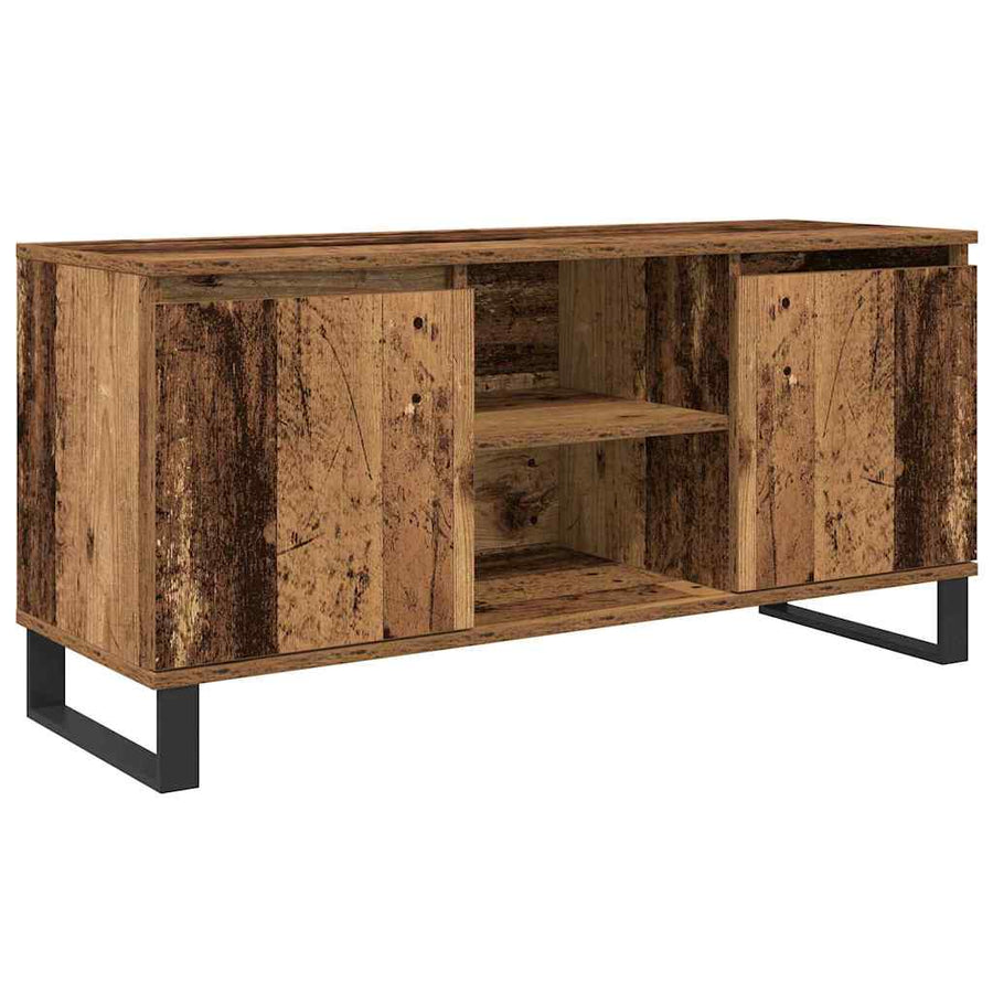 TV-kast Oud Hout 104 x 35 x 50 cm Bewerkt hout