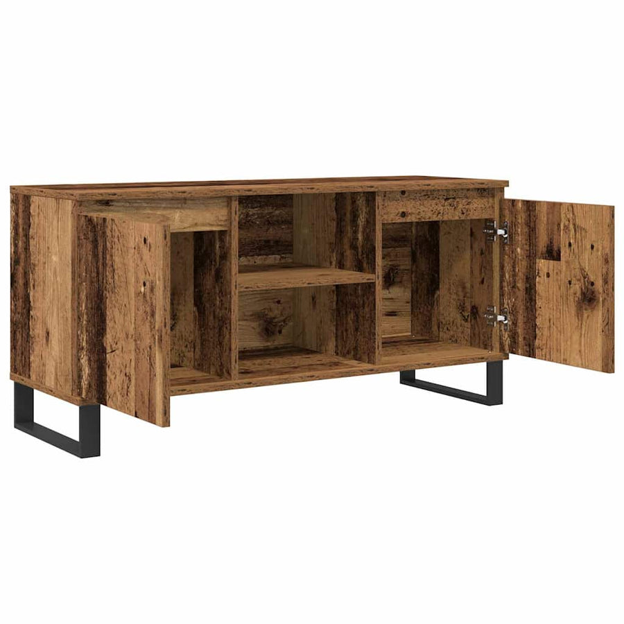 TV-kast Oud Hout 104 x 35 x 50 cm Bewerkt hout