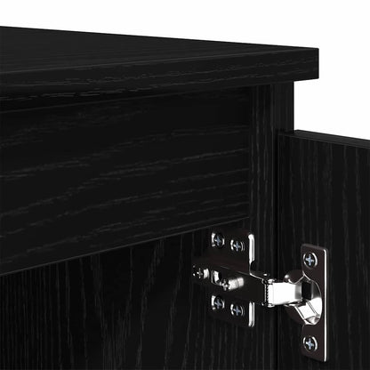 TV-kast Zwart Eiken 104 x 35 x 50 cm Bewerkt hout