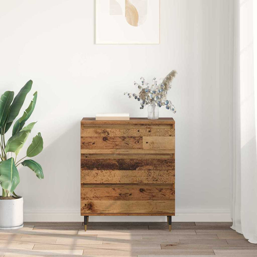 Dressoir met lade Oud Hout 60 x 35 x 70 cm Bewerkt hout