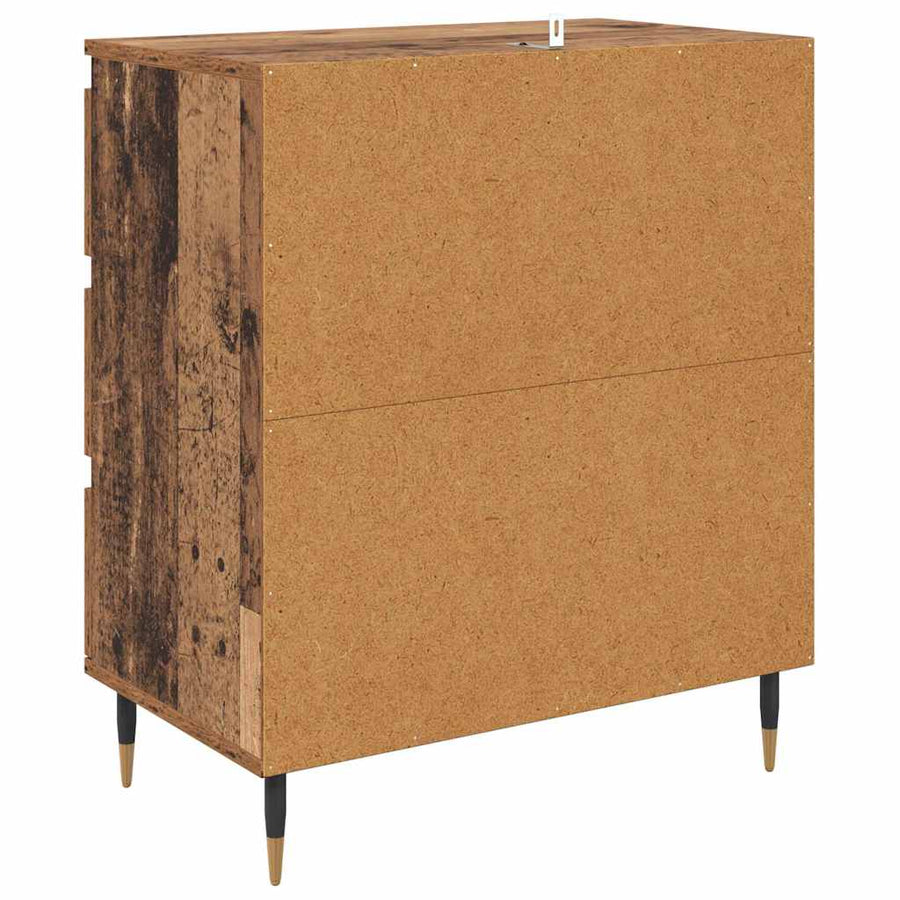 Dressoir met lade Oud Hout 60 x 35 x 70 cm Bewerkt hout