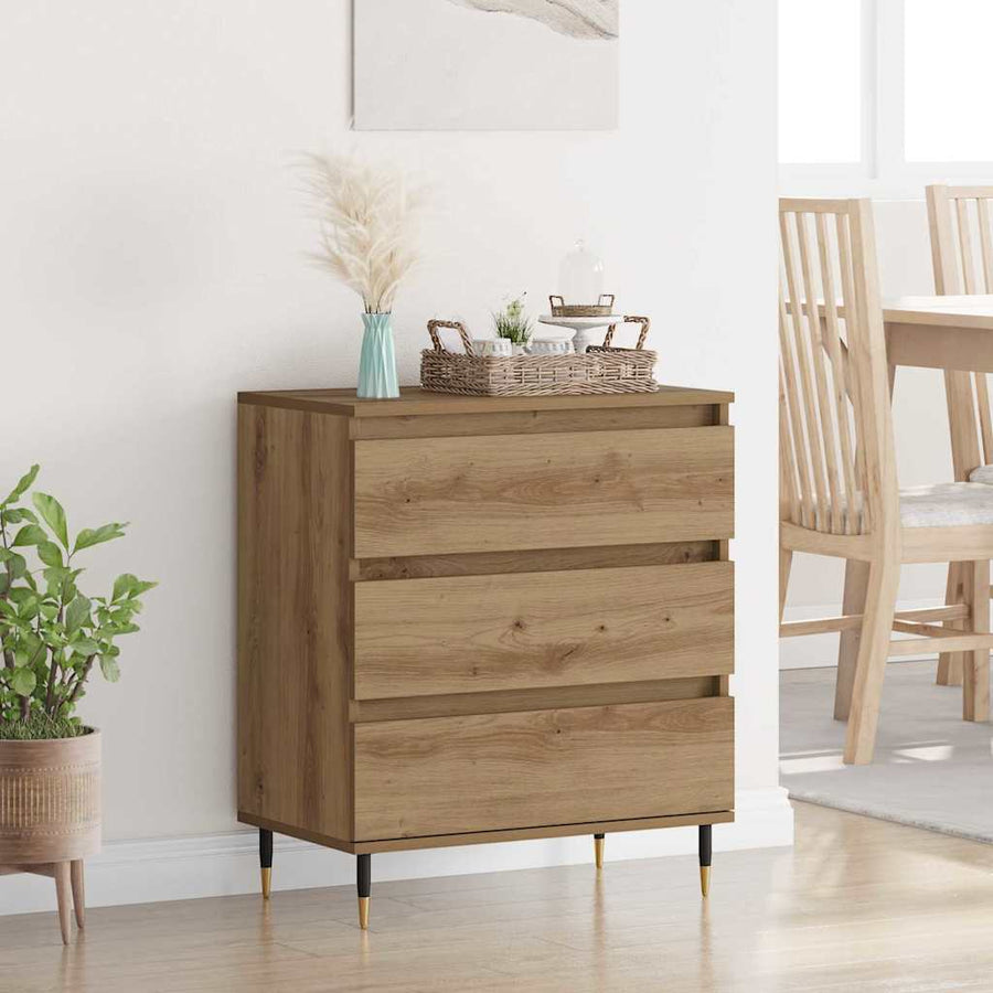 Dressoir met lade Artisan Eiken 60 x 35 x 70 cm Bewerkt hout