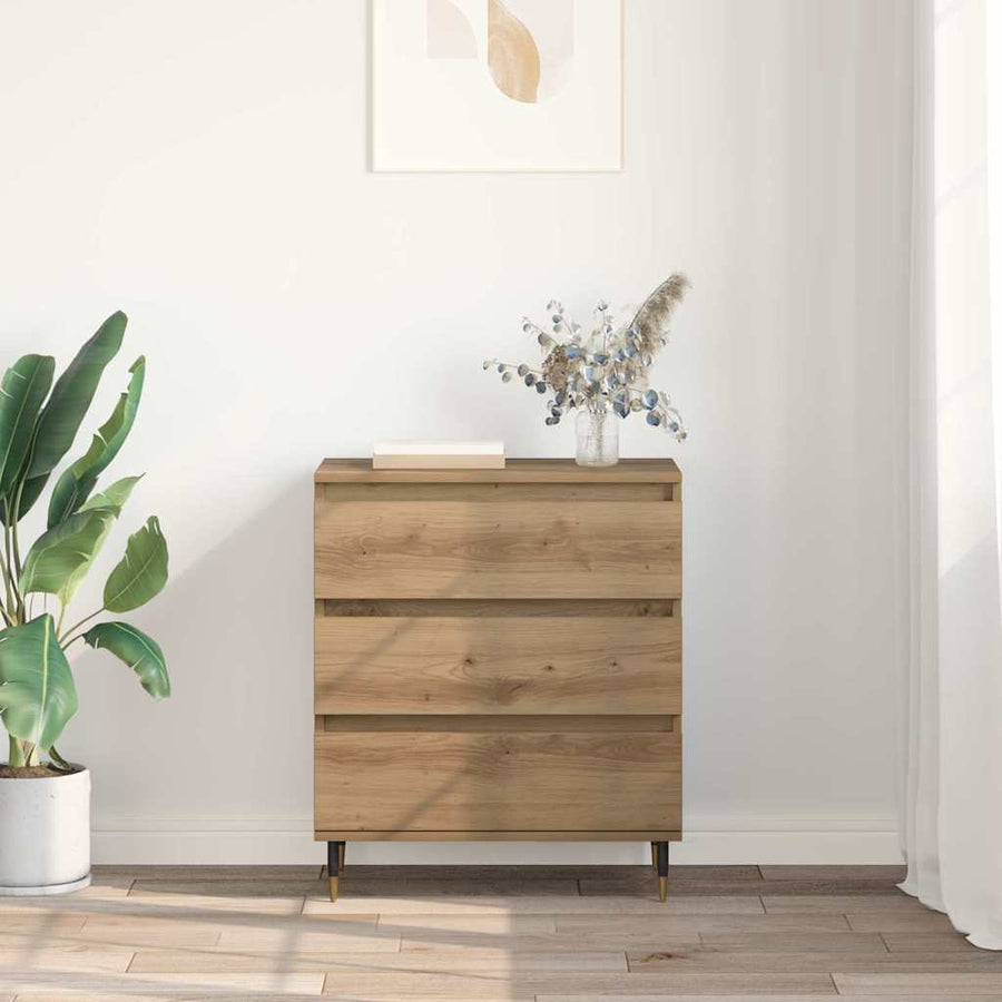 Dressoir met lade Artisan Eiken 60 x 35 x 70 cm Bewerkt hout