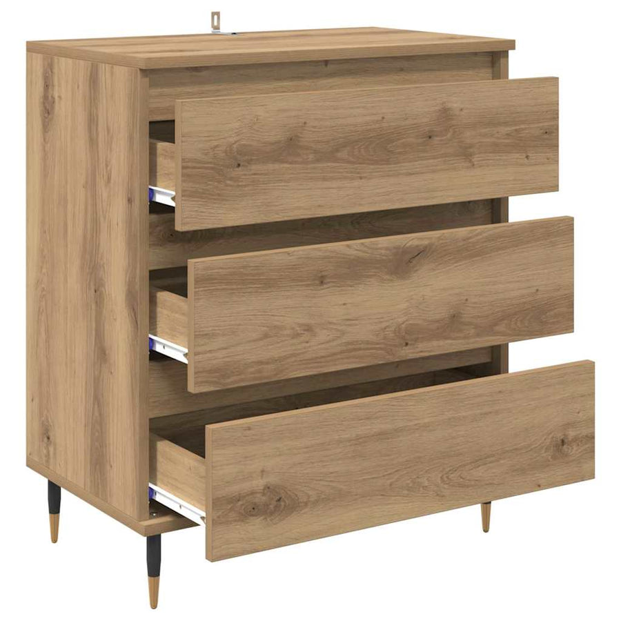 Dressoir met lade Artisan Eiken 60 x 35 x 70 cm Bewerkt hout