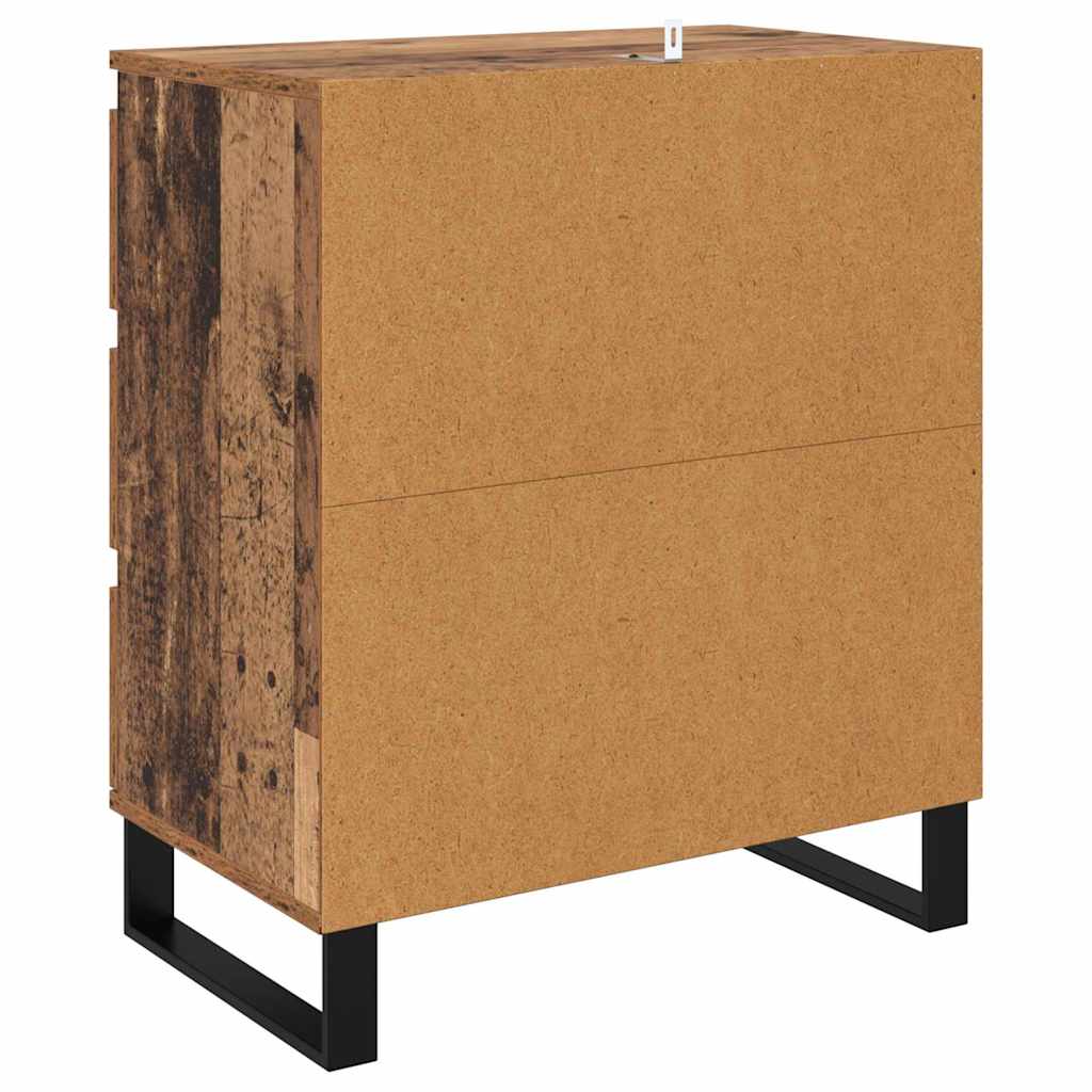 Dressoir met lade Oud Hout 60 x 35 x 70 cm Bewerkt hout