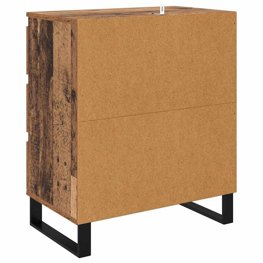 Dressoir met lade Oud Hout 60 x 35 x 70 cm Bewerkt hout