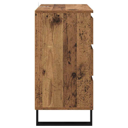 Dressoir met lade Oud Hout 60 x 35 x 70 cm Bewerkt hout