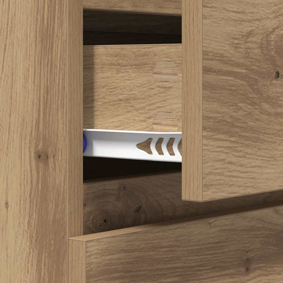 Dressoir met lade Artisan Eiken 60 x 35 x 70 cm Bewerkt hout