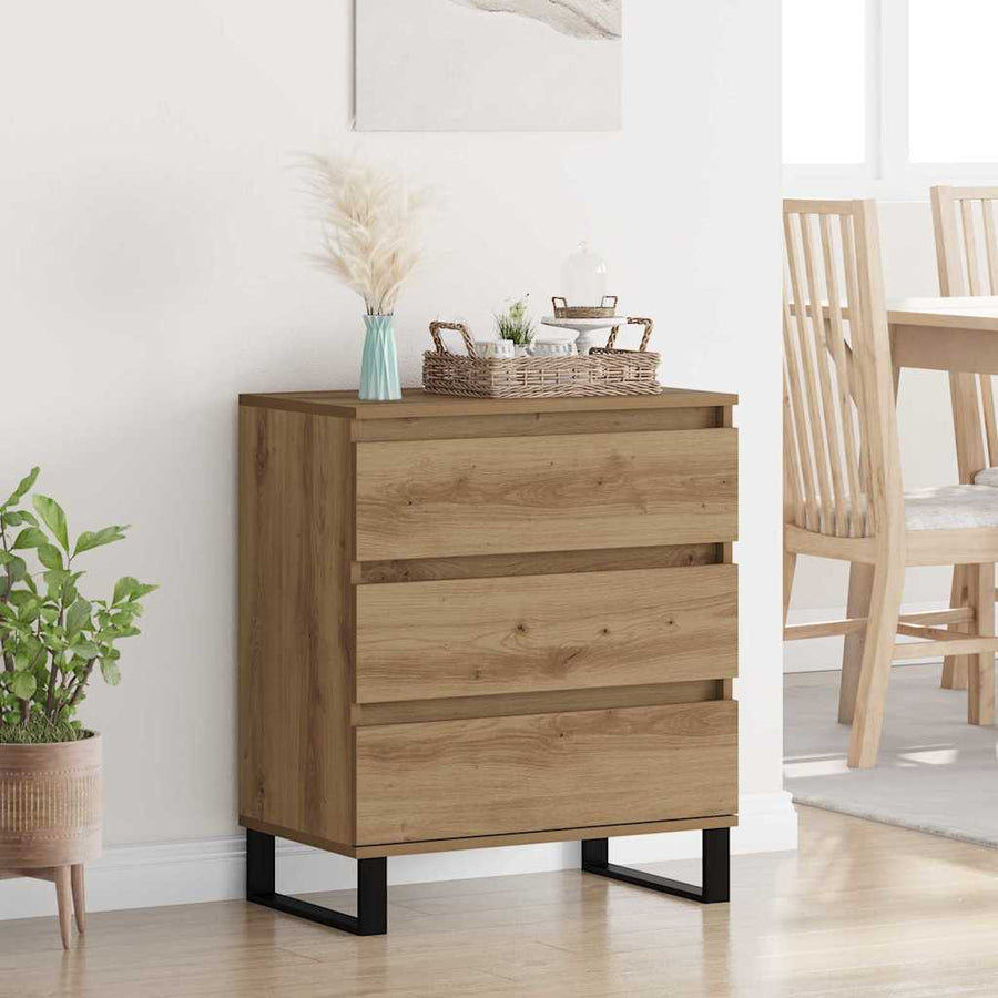 Dressoir met lade Artisan Eiken 60 x 35 x 70 cm Bewerkt hout