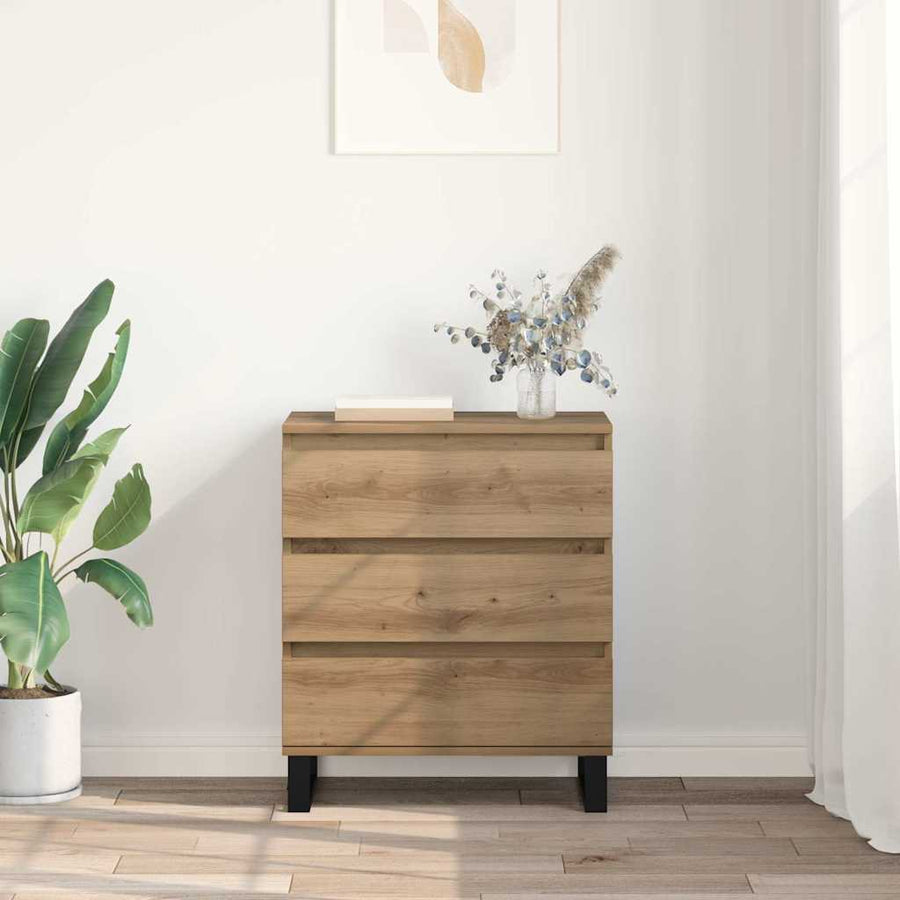 Dressoir met lade Artisan Eiken 60 x 35 x 70 cm Bewerkt hout