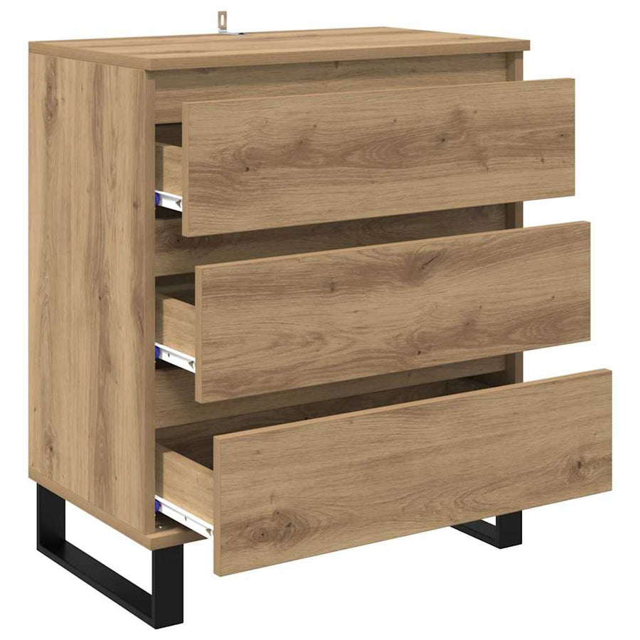Dressoir met lade Artisan Eiken 60 x 35 x 70 cm Bewerkt hout