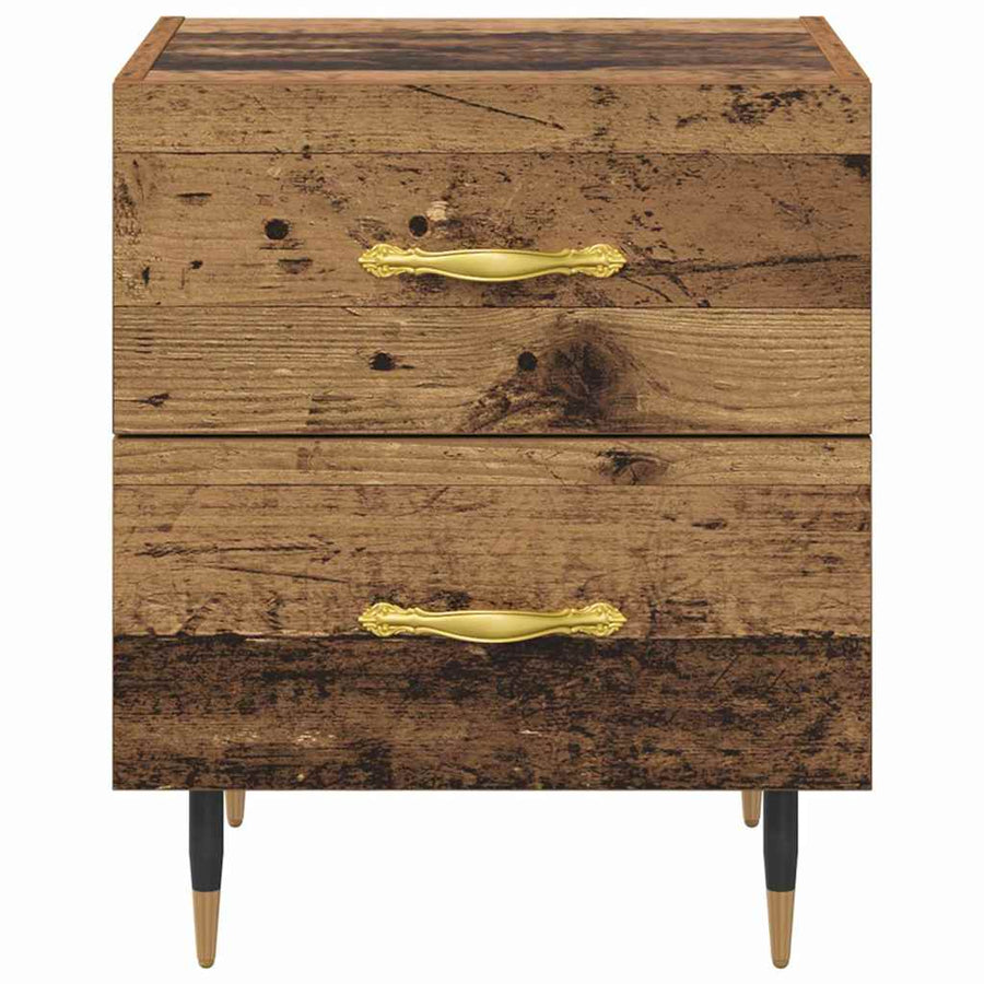 Nachtkastje met lade Oud hout 40 x 35 x 47,5 cm Bewerkt hout