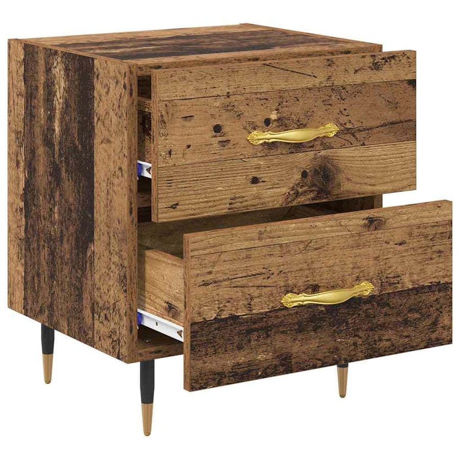 Nachtkastje 2 pcs Oud hout 40 x 35 x 47,5 cm Bewerkt hout