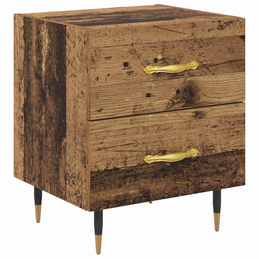 Nachtkastje 2 pcs Oud hout 40 x 35 x 47,5 cm Bewerkt hout