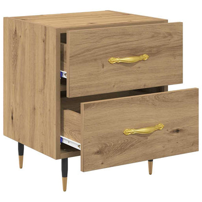 Nachtkastje 2 pcs artisanaal eikenkleurig 40 x 35 x 47,5 cm