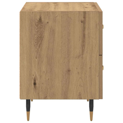 Nachtkastje 2 pcs artisanaal eikenkleurig 40 x 35 x 47,5 cm