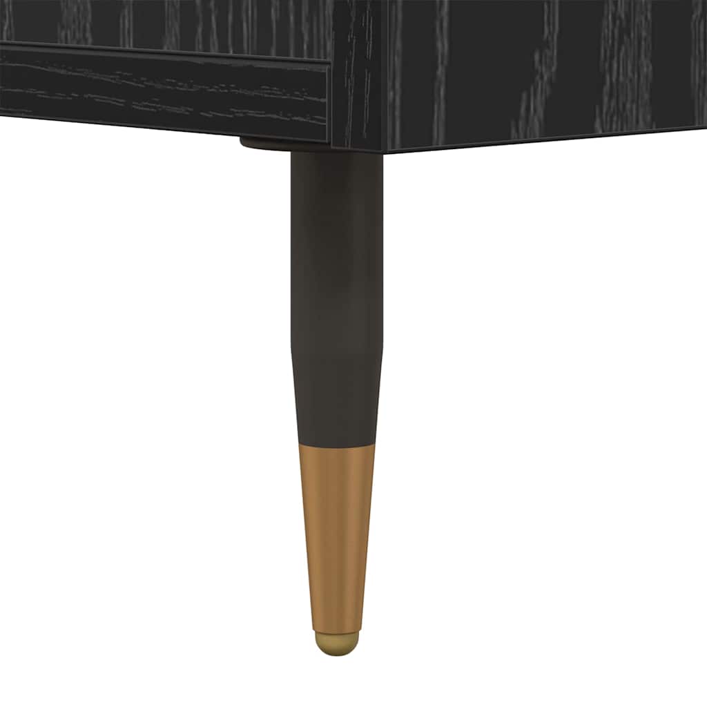 Nachtkastje 2 pcs Zwart eiken 40 x 35 x 47,5 cm Bewerkt hout