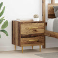 Nachtkastje met lade Oud Hout 40 x 35 x 47,5 cm Bewerkt hout