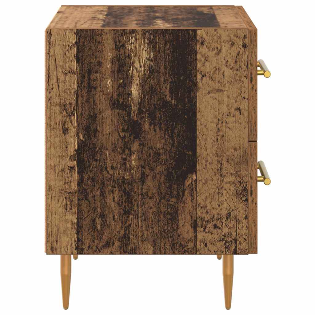Nachtkastje met lade Oud Hout 40 x 35 x 47,5 cm Bewerkt hout