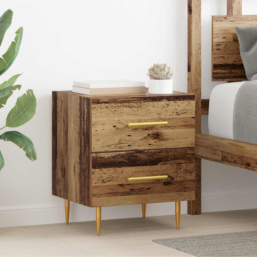 Nachtkastje 2 pcs Oud Hout 40 x 35 x 47,5 cm Bewerkt hout