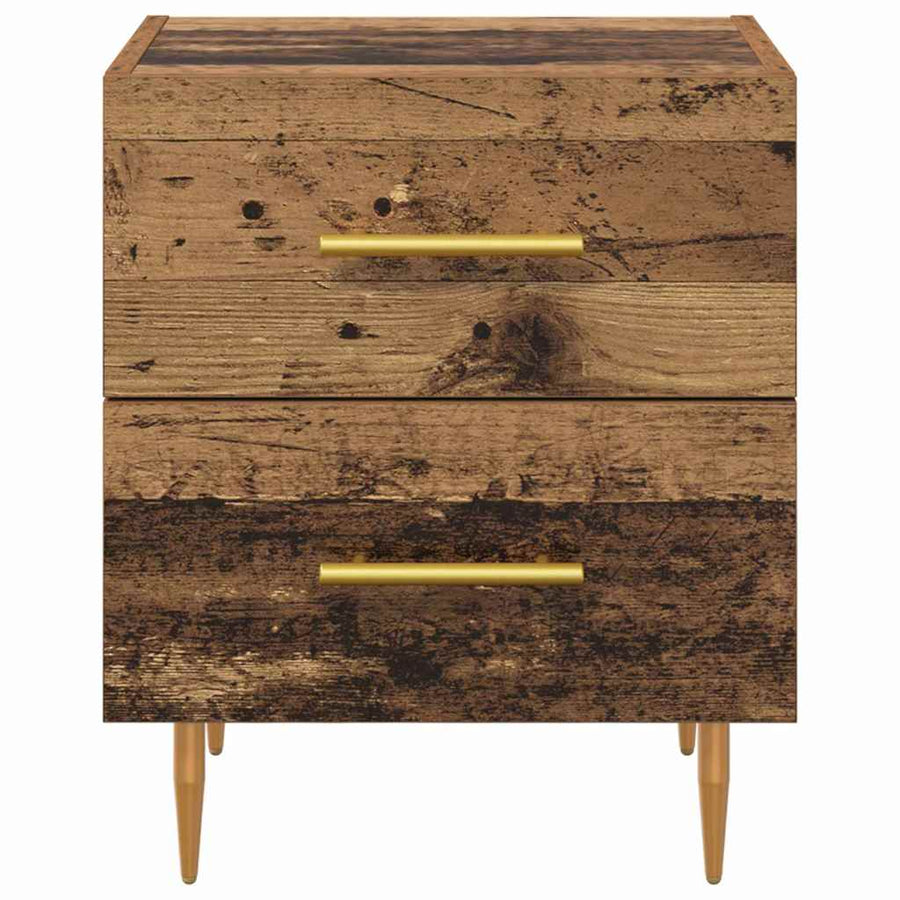 Nachtkastje 2 pcs Oud Hout 40 x 35 x 47,5 cm Bewerkt hout
