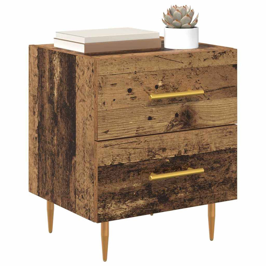 Nachtkastje 2 pcs Oud Hout 40 x 35 x 47,5 cm Bewerkt hout
