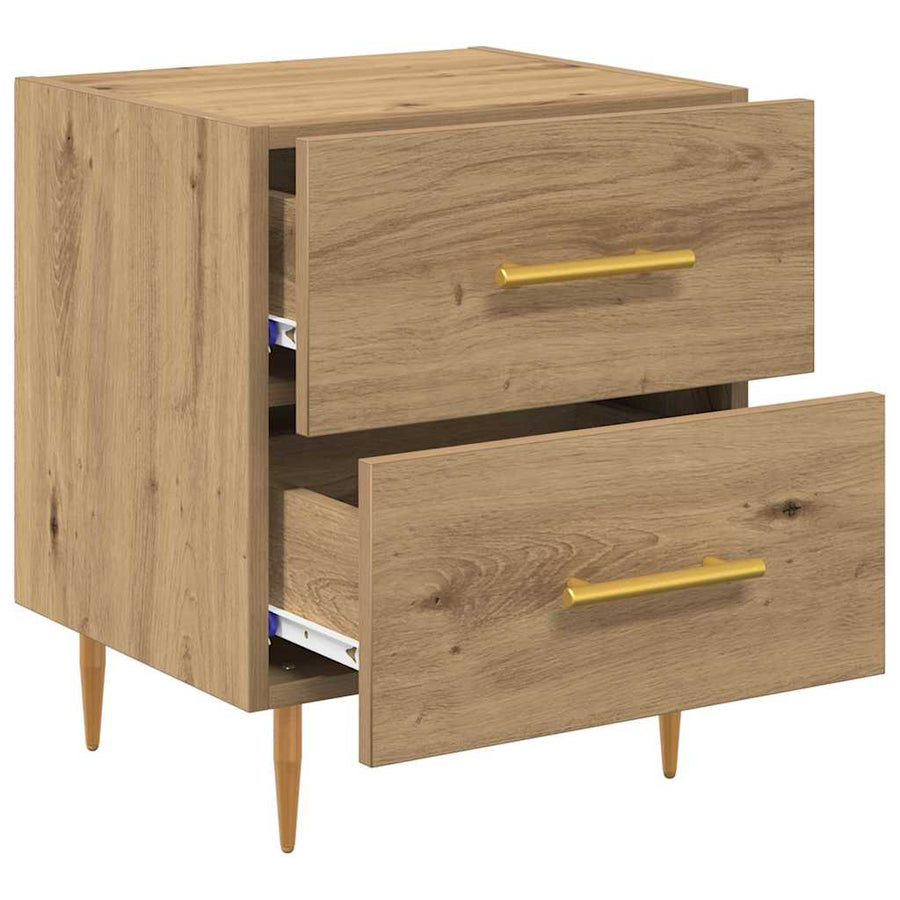Nachtkastje Artisan Eiken 40 x 35 x 47,5 cm Bewerkt hout