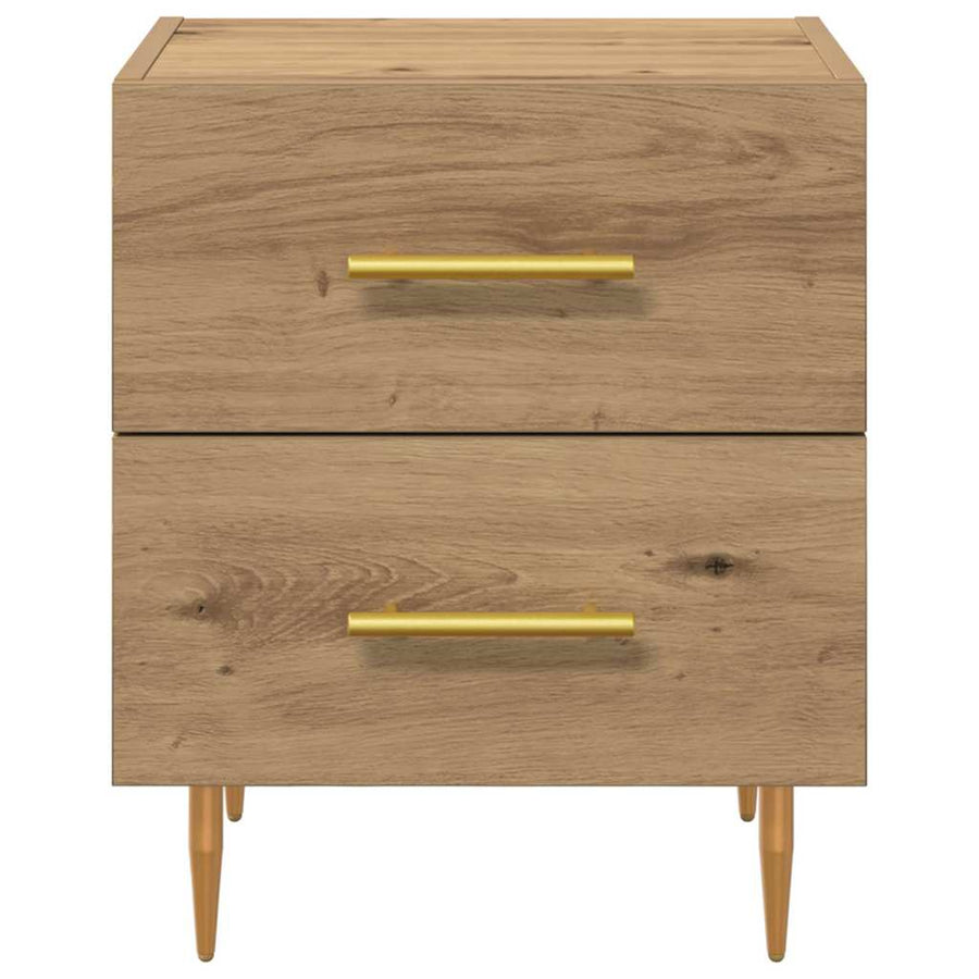 Nachtkastje Artisan Eiken 40 x 35 x 47,5 cm Bewerkt hout