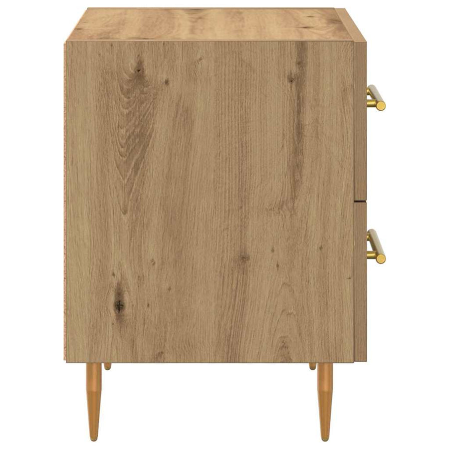 Nachtkastje Artisan Eiken 40 x 35 x 47,5 cm Bewerkt hout
