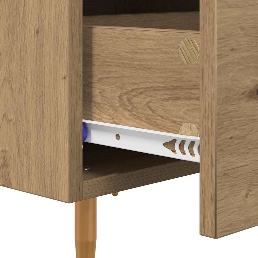 Nachtkastje 2 pcs Artisan Eiken 40 x 35 x 47,5 cm Bewerkt hout