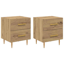 Nachtkastje 2 pcs Artisan Eiken 40 x 35 x 47,5 cm Bewerkt hout